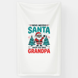 Opa Weihnachten Santa Familie Banner