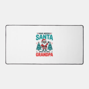 Opa Weihnachten Santa Familie Schreibtischunterlage