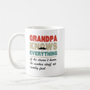 Opa weiß alles Shirt Kaffeetasse