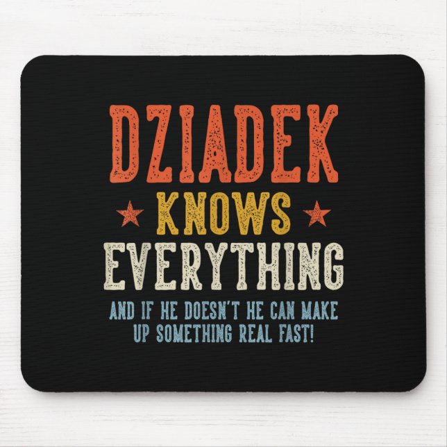 Opa weiß alles Vatertag Retro Mousepad (Vorne)