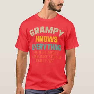 Opa weiß alles Vintage Großvater Lustig Retro T-Shirt