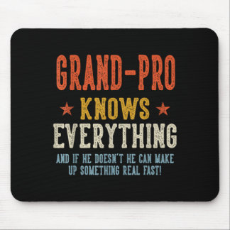 Opa weiß alles zum Vatertag Retro Mousepad