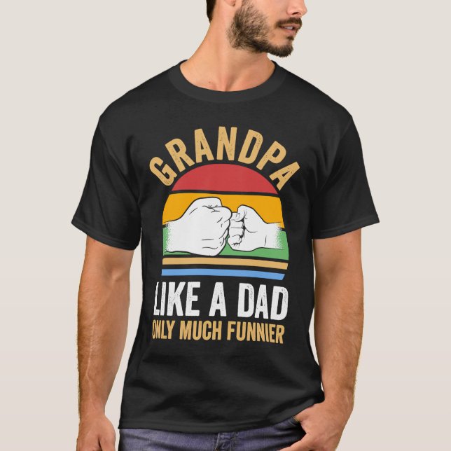 Opa wie Vater nur viel lustiger Großvater T-Shirt (Vorderseite)