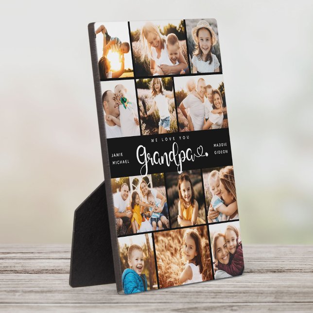 Opa Wir Liebe hören Sie Moderne FotoCollage Fotoplatte (Von Creator hochgeladen)