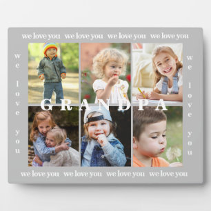Opa Wir Liebe Sie sechs Foto Collage Plaque Fotoplatte
