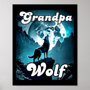 Opa Wolf Matching Tribe Wolves Camping Pack Fa Poster