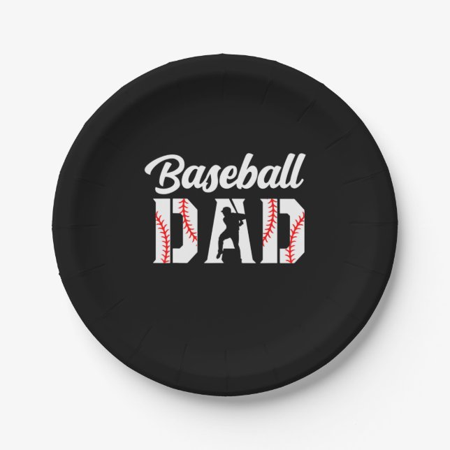 Opa-Zitate | Baseball-Vater Pappteller (Vorderseite)