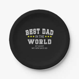 Opa‑Zitate   Bester Vater der Welt Pappteller