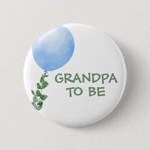 Opa zu Blue Balloon Baby Showknopf Button