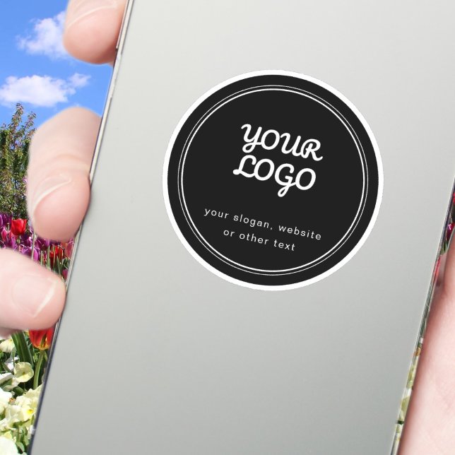 Opak oder transparent Ihr Logo stilvoll editierbar Aufkleber (Von Creator hochgeladen)