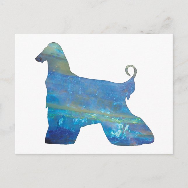 Opal Afghan Hound Postcard Postkarte (Vorderseite)