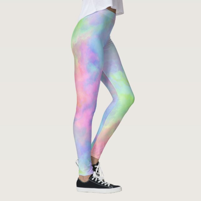 Opal-Aquarellspritze: Leggings (Rechts)