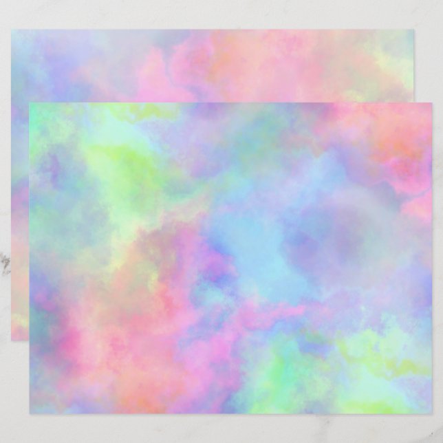 Opal-Aquarellspritze: Papierblatt (Vorne/Hinten)