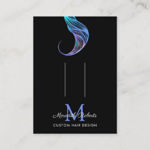 Opal Black Monogram Stylist Hair Clips Display Visitenkarte