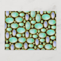 Opal Brooch Gem Gemstone Türkismuster