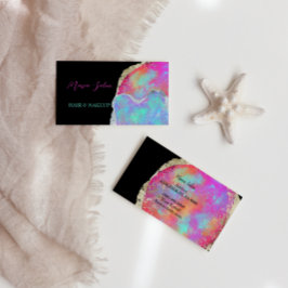 Opal Crystal Gemstone Business Card Visitenkarte