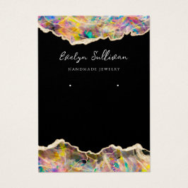 Opal-Design auf der schwarzen Schmuckkarte