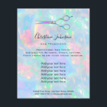 Opal-Design für berufliche Friseure Flyer<br><div class="desc">Friseurin-Flyer</div>