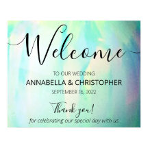 Opal Elegant Modernes Begrüßungszeichen