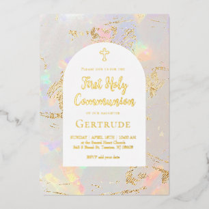 Opal Erstkommunion Folieneinladung