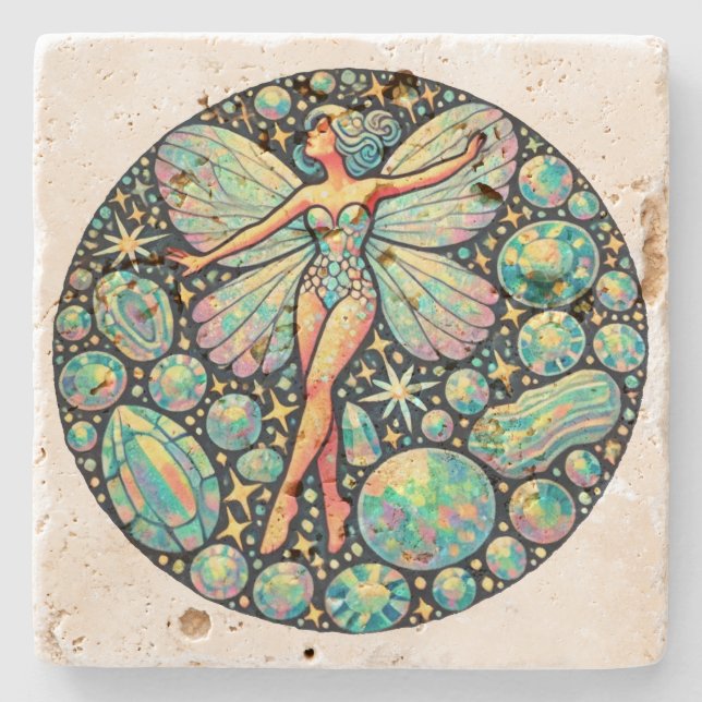 Opal Fairy Steinuntersetzer (Vorderseite)