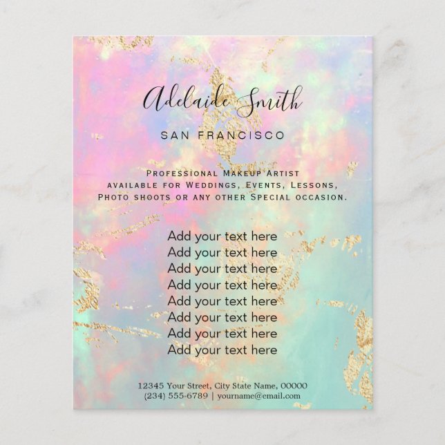 Opal Foto Design Flyer (Vorne)