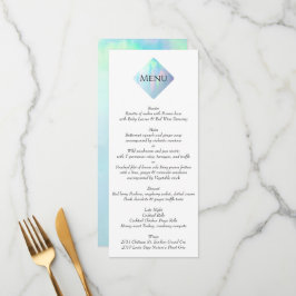 Opal Gemstone Elegantes Modern Menu Menükarte