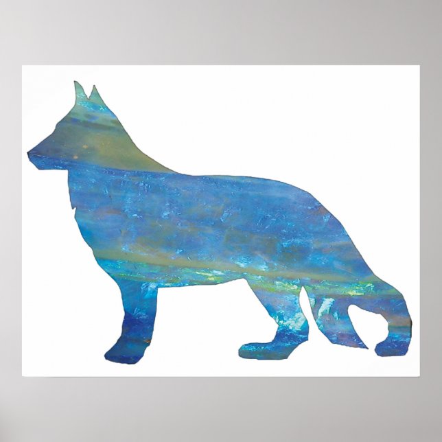Opal German Shepherd Poster Print (Vorne)