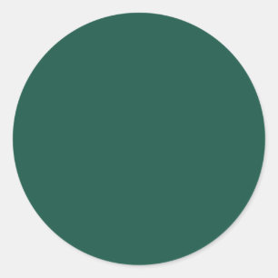 Opal Green Solid Color Runder Aufkleber