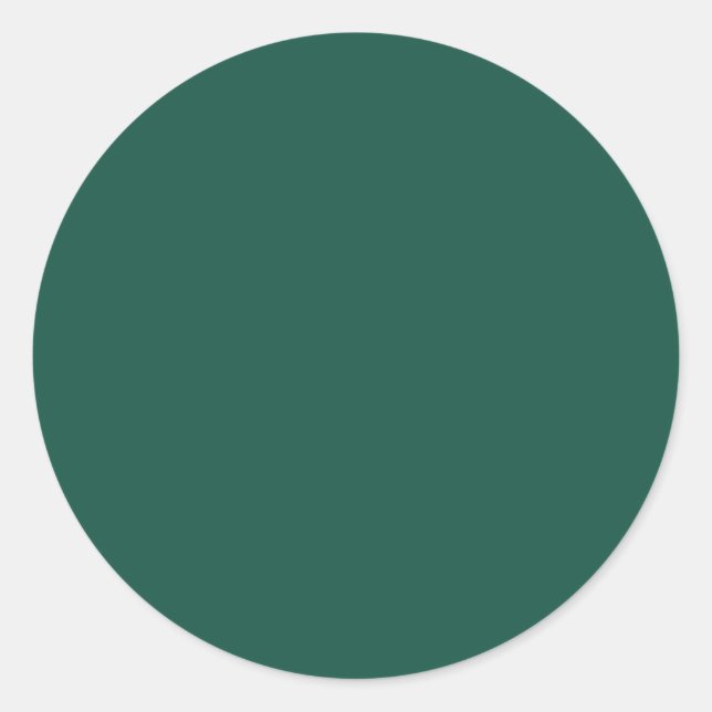 Opal Green Solid Color Runder Aufkleber (Vorderseite)