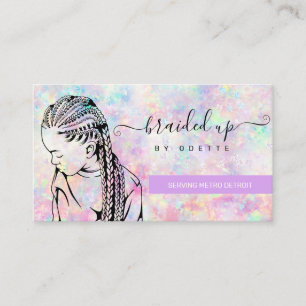 Opal Holographic Hair Braider Stylist  Visitenkarte