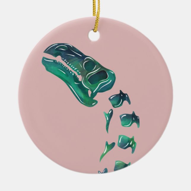 Opal Iguanodon Dinosaur Keramik Ornament (Vorne)