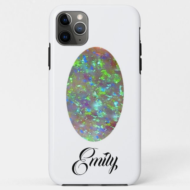Opal iPhone Fall Gemstone Oval Cabochon Case-Mate iPhone Hülle (Rückseite)