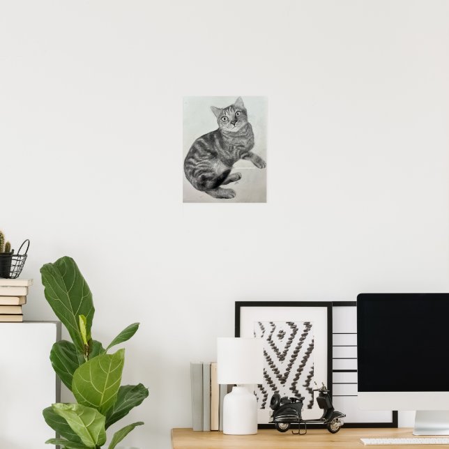 Opal (Katze) - Druck Poster (Heimbüro)