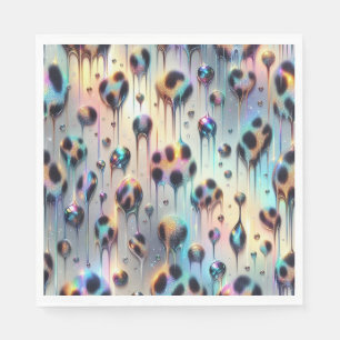 Opal-Leoparden-Druck Luxus-Servietten Serviette