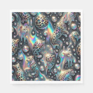 Opal-Leoparden-Druck Luxus-Servietten Serviette