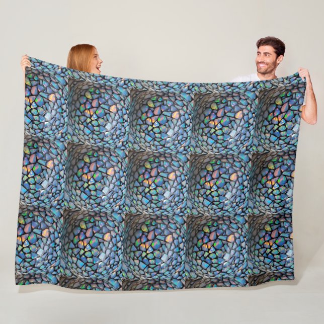 Opal-Mosaik1 Fleecedecke (Beispiel)