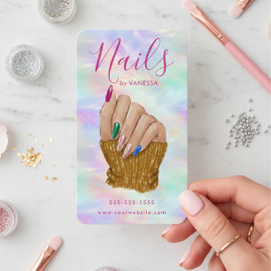 Opal-Nagelstudio Manicurist Künstler Stylisch Visitenkarte