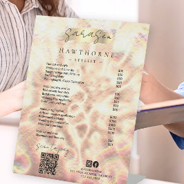 Opal Price List Rose Gold Scan to Pay QR Code Sockelschild