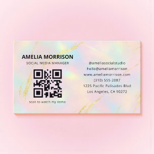 Opal-QR-Code Minimalist Professional Visitenkarte