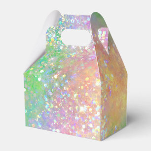 Opal Regenbogen Glitter Favor Box Geschenkschachtel
