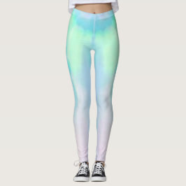 Opal-rosa-blaue Edelsteine-Yoga trainieren modern Leggings