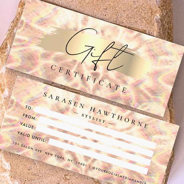 Opal Stone Background Geschenkzertifikat Rose Gold (Von Creator hochgeladen)