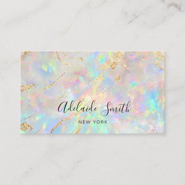 opal stone Business Card Visitenkarte (Vorderseite)