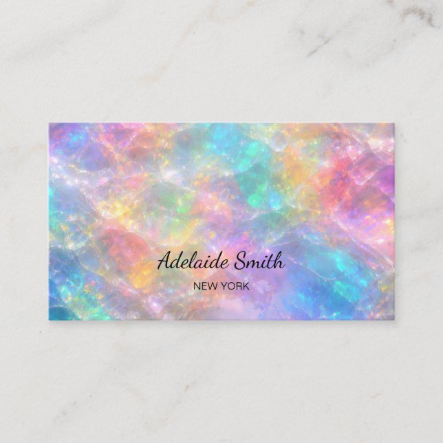 opal stone business card visitenkarte (Vorderseite)
