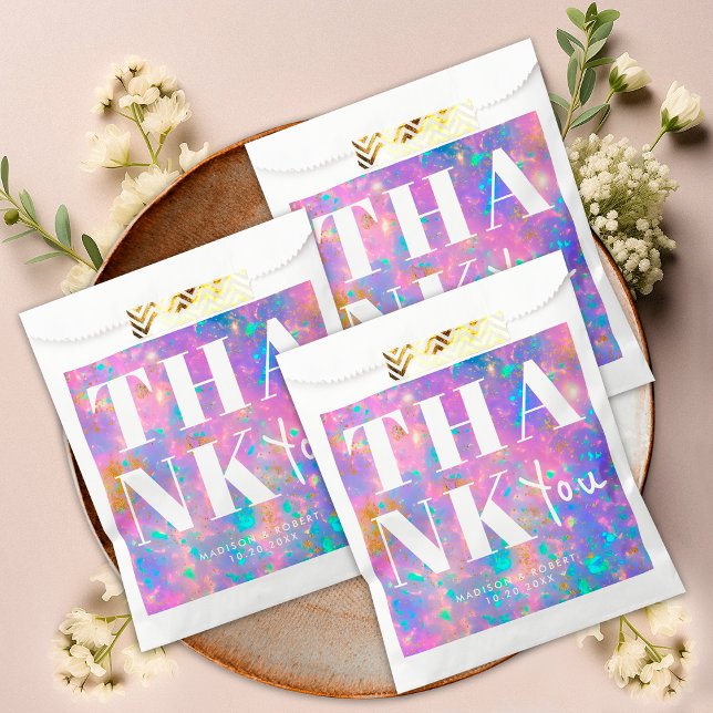 Opal Stone Modern Vielen Dank für Ihre Hochzeitsfe Geschenktütchen (Von Creator hochgeladen)