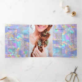 Opal Tri-Fold Broschüre Dreifach Gefaltete Einladung