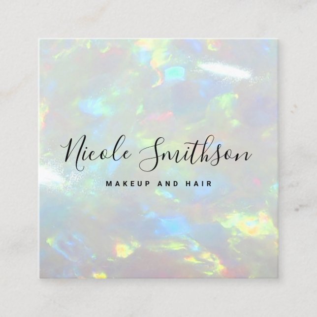 opaler Edelsteine-Hintergrund Quadratische Visitenkarte (Vorderseite)