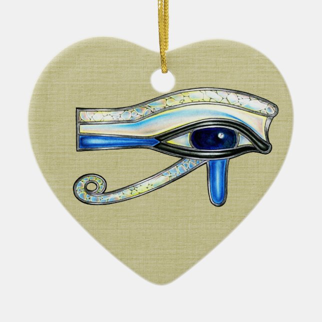Opalite Eye Ornament Heart (Vorne)