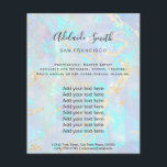 Opalstein-Hintergrund Flyer<br><div class="desc">Schönheitssalon berufliche Make-up-Künstler Flyer</div>